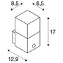 Nástěnná - LA 1006183 GRAFIT E27 square Sensor nástěnné přisazené svítidlo antracit - BIG WHITE (SLV) - foto 9