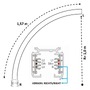 Lišty a příslušenství IVELA - IMPR 710114 Deko-Light 3-fázový kolejnicový systém D LINE/DALI přisazená kolejnice, zakřivená 90°, R=1m, pravá bílá - DEKOLIGHT - foto 9