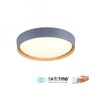 Kruhová - LD 14347-15 LED stropní svítidlo, kruhové, pr. 40 cm, stmívatelné, šedá, dekor dřeva, krokově stmívatelné, 3000K - JUST LIGHT - foto 9