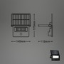 Solární - BRILO 3856015 Solární LED venkovní nástěnné svítidlo vč. IR senzoru, černé, 5W, 400 lm, sklo/plast - BRILO - foto 9