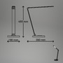 Stolní lampy pracovní - BRILO 7543015 Cuma LED lampa na psací stůl, bezdrátové nabíjení telefonu, stmívatelná, černá - BRILO - foto 9