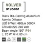 Sloupková - NV 9195061 Venkovní sloupkové svítidlo VOLVER černý litý hliník akrylový difuzor LED 7W 3000K 220-240V 150st. IP54 - NOVA LUCE - foto 9