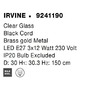 Vícečetná - NV 9241190 Závěsné svítidlo IRVINE čiré sklo černý kabel mosazný zlatý kov E27 3x12W 230V IP20 bez žárovky - NOVA LUCE - foto 9