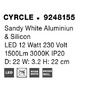 Nepřímé osvětlení - NV 9248155 Nástěnné svítidlo CYRCLE bílý hliník a akryl LED 12W 230V 3000K IP20 - NOVA LUCE - foto 9