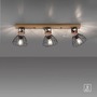 Bodová - LD 11418-18 LAMI LED stropní svítidlo 3 ramenné, dřevo, černé kovové stínítko, otočné - LEUCHTEN DIREKT / JUST LIGHT - foto 9