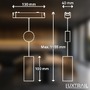 Lištové Briloner 48V - BRILO 8032015 LUXTRAIL lištový systém 48V, LED závěsné svítidlo, nastavitelná výška, černá - BRILO - foto 9