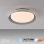 Kruhová - LD 14368-15 SATI LED stropní svítidlo šedá průměr 43cm paměťová funkce krokově stmívatelné 3000K - JUST LIGHT - foto 9