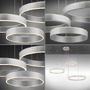 Kruhová - LD 15156-55 LILLUTI LED závěsné svítidlo 3 ramenné stříbrná přímé/nepřímé osvětlení stmívatelné dálkový ovladač 3000K - LEUCHTEN DIREKT / JUST LIGHT - foto 9