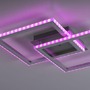 Hranatá - LD 14634-55 FELIX60 LED stropní svítidlo 44,5x44,5cm, stříbrná barva, otočné, RGB Rainbow, stmívatelné RGB+2700-5000K - LEUCHTEN DIREKT / JUST LIGHT - foto 9