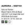 Válec - NV 9587161 Závěsné svítidlo AURORA přírodní ratan černý kabel E27 1x12W IP20 bez žárovky - NOVA LUCE - foto 9