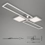 Hranatá - BRILO 3531-018 CCT LED stropní svítidlo, 120 cm,50 W, hliník-chrom - BRILO - foto 9