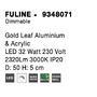 Kruhová - NV 9348071 Stropní svítidlo FULINE plátkové zlato hliník a akryl LED 32W 230V 3000K IP20 stmívatelné - NOVA LUCE - foto 9