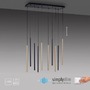 Vícečetná - PN 2110-18 FLUTE LED závěsné svítidlo černá matná mosaz 10 ramenné stmívatelné paměťová funkce SimplyDim 3000K - PAUL NEUHAUS - foto 9