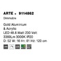 Kruhová - NV 9114862 Závěsné svítidlo ARTE zlatý hliník a akryl LED 48.6W 230V 3000K IP20 stmívatelné - NOVA LUCE - foto 9