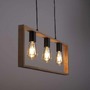 Podélná - LD 15652-18 FRANKY LED závěsné svítidlo, černá, dřevěný rám, kov, 3 ramenné - LEUCHTEN DIREKT / JUST LIGHT - foto 9
