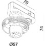 Svítidla - IMPR 707250 Deko-Light 1-fázový kolejnicový systém bodové svítidlo Can základna, 1x max. 7,5 W, GU10, černá - foto 9