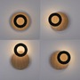 Dekorativní - PN 9011-79 NEVIS LED nástěnné svítidlo pravé dubové dřevo černé moderní otočné do interiéru 3000K - PAUL NEUHAUS - foto 9