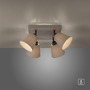 Bodová - LD 11903-29 RIALA LED stropní svítidlo 4 ramenné, hranaté, taube, otočné, látkové stínidlo - LEUCHTEN DIREKT / JUST LIGHT - foto 9