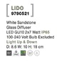 Nástěnná - NV 9790521 Venkovní nástěnné svítidlo LIDO bílý pískovec skleněný difuzor GU10 2x7W IP65 100-240V bez žárovky světlo nahoru a dolů - NOVA LUCE - foto 9