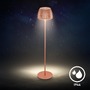 Stojací lampy - BRILO 1238013 nabíjecí stojanová lampa Riffle - 124 cm, 4,2W, 400lm, bezdrátová, LED, stmívatelná, dotykový vypínač, měď - BRILO - foto 9