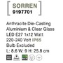 Nástěnná - NV 9197701 Venkovní nástěnné svítidlo SORREN antracitový hliník a čiré sklo E27 1x12W 220-240V bez žárovky IP65 - NOVA LUCE - foto 9
