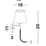 S ramenem - NV 9182371 Nástěnné svítidlo NIA bílý kov bílé stínidlo vypínač na těle LED 3W 3000K E14 1x5W 230V IP20 bez žárovky se čtecí lampičkou - NOVA LUCE - foto 9