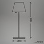 Stolní lampy dekorační - BRILO 7653016 Kiki Nano stolní lampička - 1,5W, 130lm, nabíjecí, LED, stmívatelné, teplá bílá, bílá - BRILO - foto 9