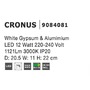 Nepřímé osvětlení - NV 9084081 Nástěnné svítidlo CRONUS bílá sádra a hliník LED 12W 220-240V 3000K IP20 - NOVA LUCE - foto 9