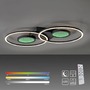 Kruhová - LD 15160-18 TUNEL LED stropní svítidlo černé s RGB efekty, CCT stmívatelné s dálkovým ovládáním RGB+3000-6500K - LEUCHTEN DIREKT / JUST LIGHT - foto 9