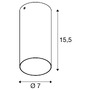 Bodová - LA 1006439 ASTO TUBE stropní přisazené svítidlo, válcové, max. 1x 10 W, černé - BIG WHITE (SLV) - foto 9