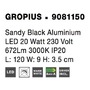 Nepřímé osvětlení - NV 9081150 Nástěnné svítidlo GROPIUS černý hliník LED 20W 230V 3000K IP20 - NOVA LUCE - foto 9