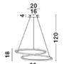 Kruhová - NV 9248109 Závěsné svítidlo GIRISH zlatá nerez ocel a akryl LED 40W 230V 3000K IP20 stmívatelné - NOVA LUCE - foto 9
