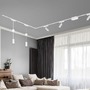 Lištové Briloner 48V - BRILO 8035066 Luxtrail lištový systém, 4x LED spoty, 2x LED závěsná svítidla, do L, bílá - BRILO - foto 9