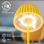 Stolní lampy dekorační - BRILO 7552017 Nabíjecí stolní lampa Riffle Mini - 20 cm, 1,5W, 150lm, bezdrátová, LED, stmívatelné, dotykový vypínač, žlutá - BRILO - foto 9