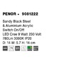 Bodová - NV 9081222 Bodové svítidlo PENOR černá ocel a hliník akryl vypínač na těle LED Cree 9W 230V 3000K IP20 - NOVA LUCE - foto 9