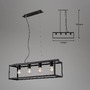 Hranatá - BRI 4020-045 Závěsné svítidlo, 75 cm, max. 40 W, černá - BRILONER - foto 9