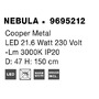 Podélná - NV 9695212 Závěsné svítidlo NEBULA zlatý kov LED 29W 230V 3000K IP20 - NOVA LUCE - foto 9
