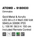 Dekorativní - NV 9180630 Závěsné svítidlo ATOMO zlatý kov a akryl LED 30 x 2.4W 230V 3000K IP20 vč. dálkového ovládání stmívatelné - NOVA LUCE - foto 9