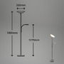 Stojací lampy - BRILO 1205025 Suda LED stojanová lampa, s lampičkou na čtení, CCT, stmívatelná, antracit - BRILO - foto 9