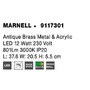 Nad obrazy/zrcadla - NV 9117301 Nástěnné svítidlo nad obrazy MARNELL antický mosazný kov a akryl LED 12W 230V 3000K IP20 - NOVA LUCE - foto 9