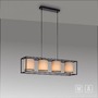 Podélná - LD 15305-18 RAVEN LED závěsné svítidlo látkové stínidlo 4 ramenné černá jednoduchý design - LEUCHTEN DIREKT / JUST LIGHT - foto 9
