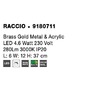 Nepřímé osvětlení - NV 9180711 Nástěnné svítidlo RACCIO zlatý kov a akryl LED 4.6W 230V 3000K IP20 - NOVA LUCE - foto 9