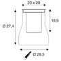 Zapuštěná - LA 1009169 DASAR® L svítidlo do země, asymetrické, 3000K, 70°/40°, IP65/IP67, hranaté, nerezová ocel / černá - BIG WHITE (SLV) - foto 9