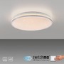Kruhová - LD 14294-21 KYLE LED stropní svítidlo průměr 38cm stříbrné hvězdné nebe krokově stmívatelné 3000K - JUST LIGHT - foto 9