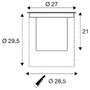 Zapuštěná - LA 1009170 DASAR® XL svítidlo do země, asymetrické, 3000K, 70°/40°, IP65/IP67, kulaté, nerezová ocel / černá - BIG WHITE (SLV) - foto 9