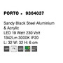 Hranatá - NV 9364037 Stropní svítidlo PORTO černá ocel hliník a akryl LED 19W 230V 3000K IP20 - NOVA LUCE - foto 9