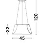 Kruhová - NV 9077881 Závěsné svítidlo VOLCANO kov a akrylový difuzor černá zvenku bílá uvnitř LED 33W 230V 3000K IP20 - NOVA LUCE - foto 9