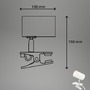 Stolní lampy s klipem - BRI 2766016 Klem lampička na stůl, nastavitelná, s klipsem, bílé - BRILONER - foto 9