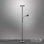 Stojací lampy - LD 11710-18 HANS LED stojací svítidlo, černá, stmívatelné, čtecí lampa, osvětlení stropu 3000K - LEUCHTEN DIREKT / JUST LIGHT - foto 9