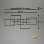 Hranatá - BRILO 3810014 BRILONER Cornice LED stropní svítidlo, stmívatelné, 4 rámy, 5200lm, 47W, CCT, dálkový ovladač, černá 3810014 - foto 9